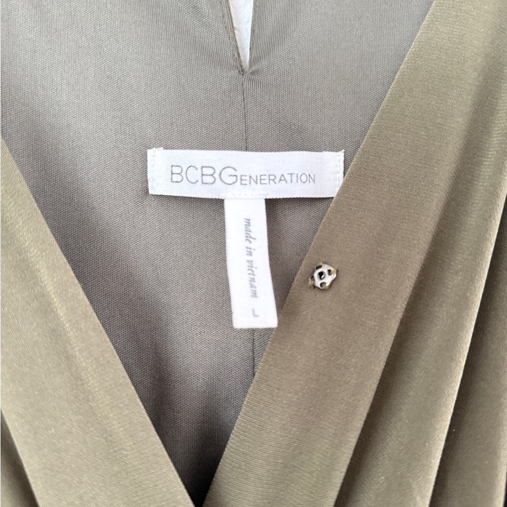 BCBGeneration Backless Olive Dress - image 4